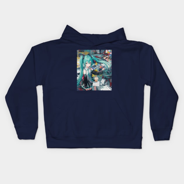 Hatsune Miku Kids Hoodie by Prossori